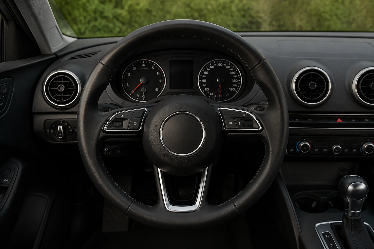 Same-angle cabin interior after a Blackline demo detail (fictional demo imagery)