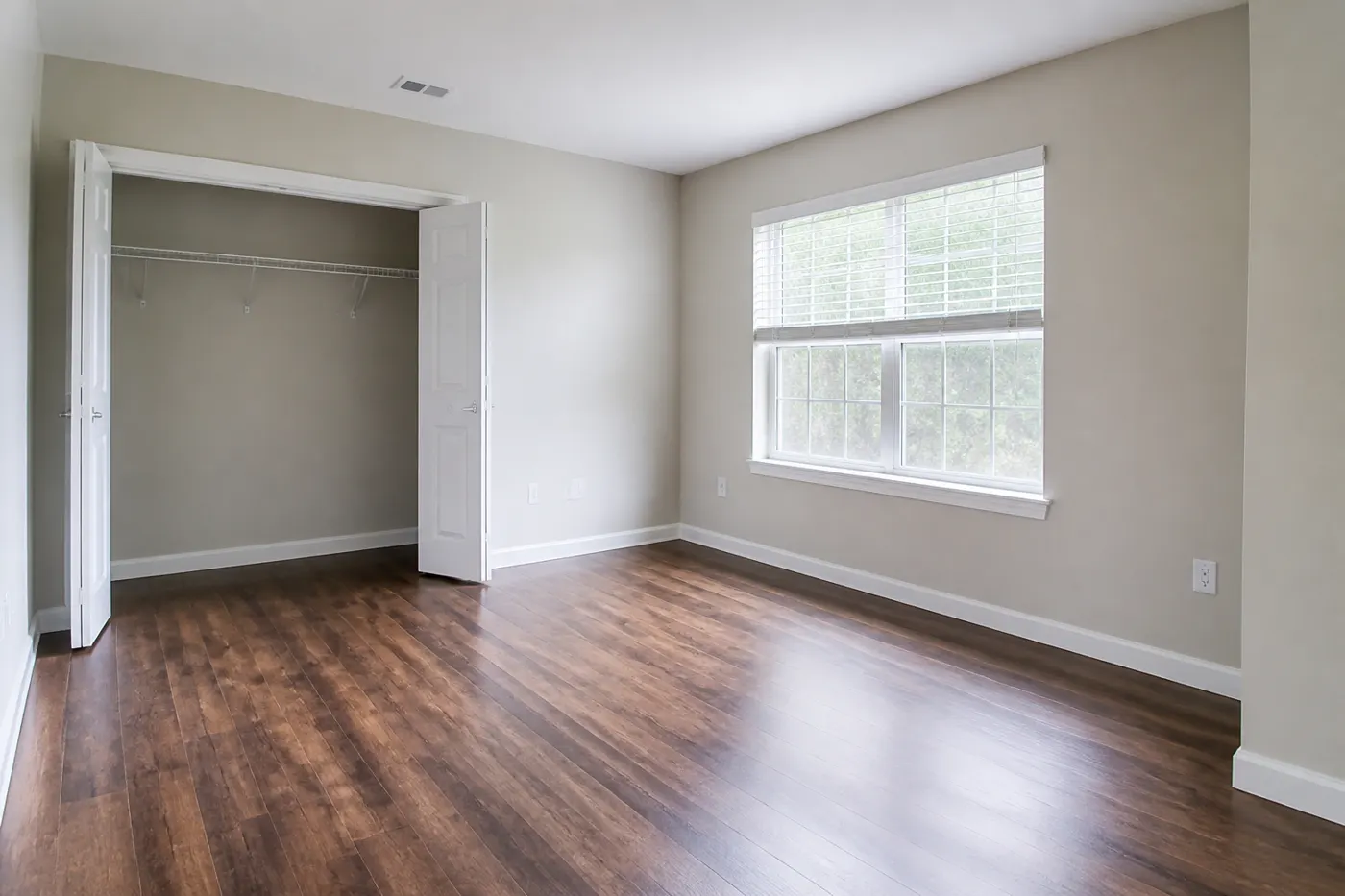 Empty apartment ready after a turnover clean